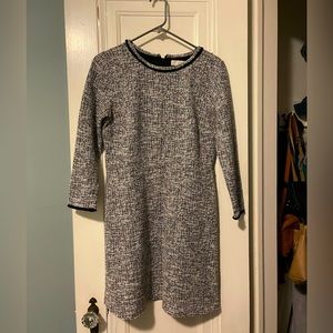 Loft textured fit and flare dress